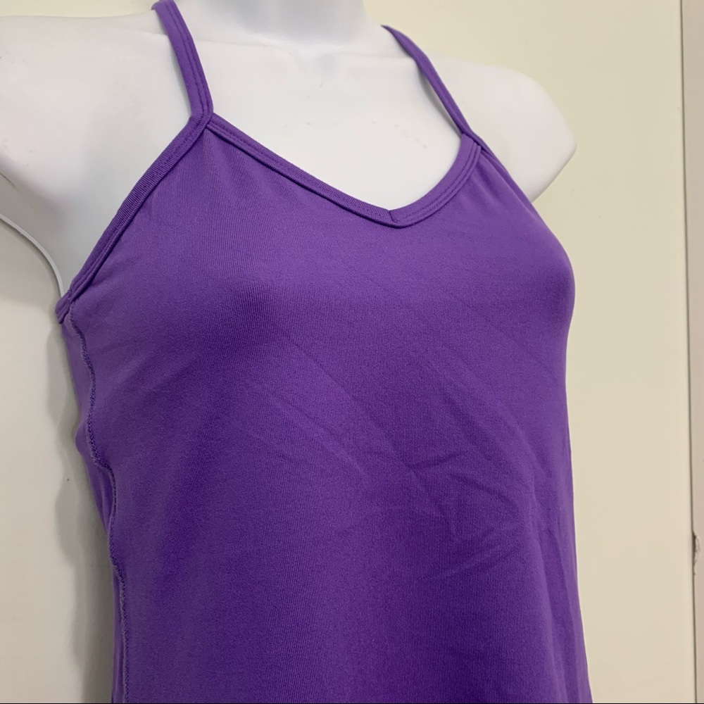 Clary Sage organic cotton tank top purple xs